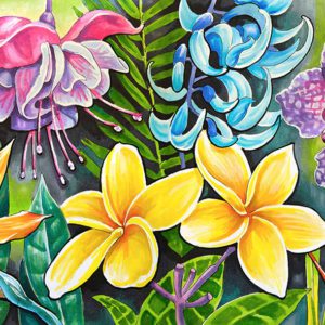 Иллюстрация маркерами "Тропические цветы"