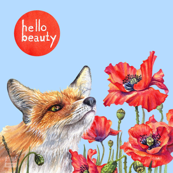 Иллюстрация для упаковки сывороток «Hello Beauty»